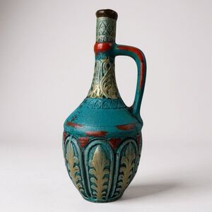 Vintage Meda Semi Red Wine Ceramic Vase